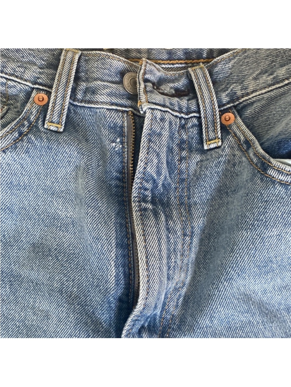 Levi's Light Blue High-Rise Ribcage Wide Leg Jeans - Picture 6 of 7